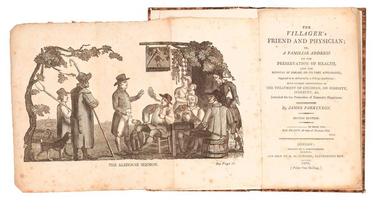 One of few existing images of James Parkinson (in the center). All of the rest, including photos found on the internet, are falsified. In Parkinson’s day, cameras had not yet been invented