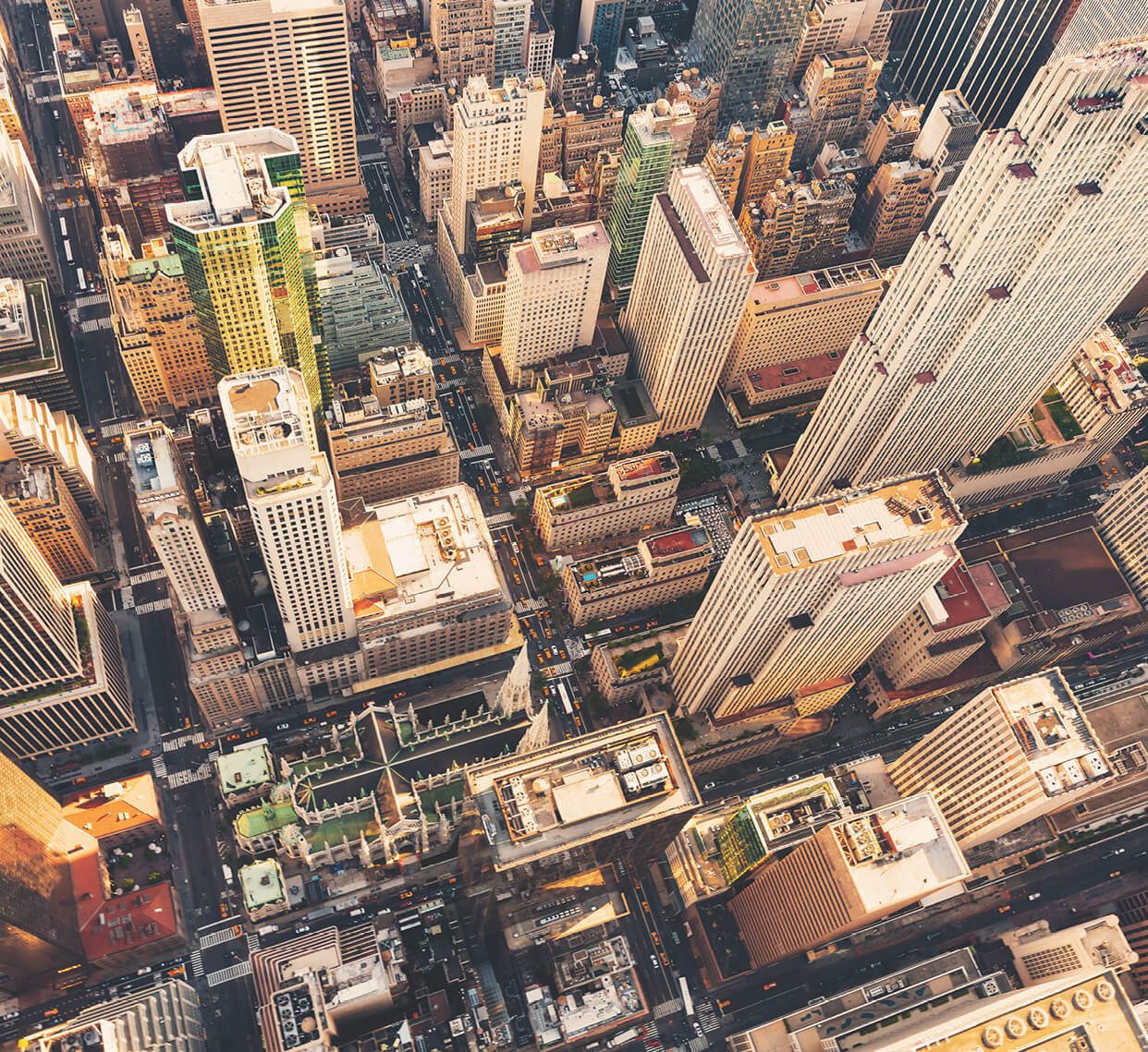 New York’s grid-like city blocks