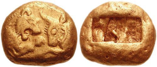 A valuable gold with a intricate carving on it.