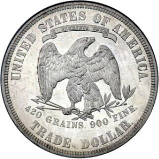 A minted silver dollar with a value stamped on it.